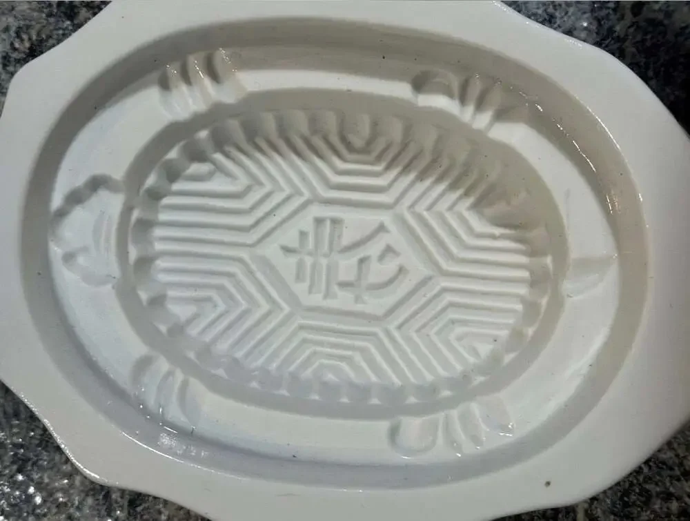 Vintage Schmid Design Folio Ceramic Turtle Butter Mold Spoon Rest